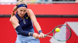 Rebecca Šramková na turnaji WTA Londýn 2025.