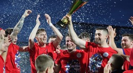 Radosť hráčov Futbalového klubu Senica.
