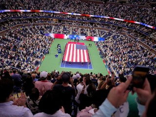 Fanúšikovia počas finále žien na US Open 2024.