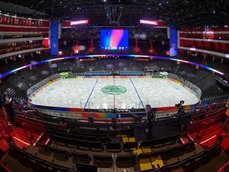Avicii Arena v Štokholme pred zápasom Slovensko - Slovinsko v skupine A na MS v hokeji 2025.
