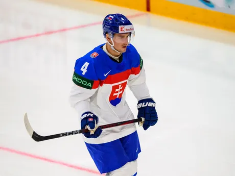 Dávid Mudrák pred zápasom Slovensko - Slovinsko v skupine A na MS v hokeji 2025.